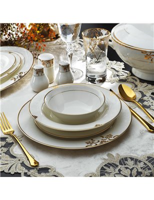 Schafer Posy Dinner Set-24 Pcs.-Grey-02 | Enplus Home