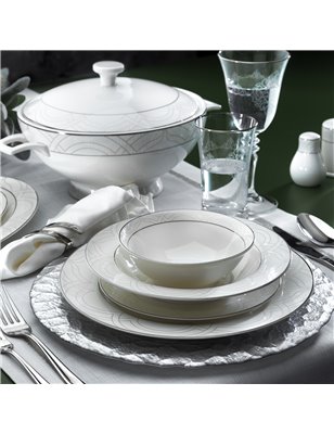 Schafer Lisa Dinner Set-60 Pcs.-Platinum-01 | Enplus Home