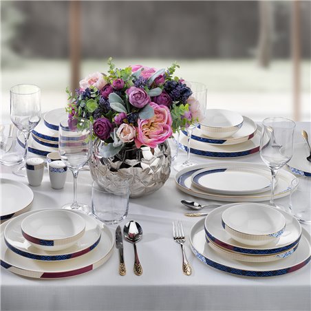 Schafer Jolly Dinner Set-56 Pcs.-Platinum | Enplus Home