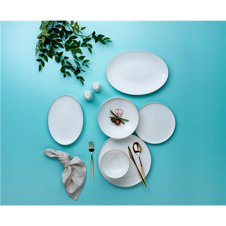 Schafer Posy Dinner Set-24 Pcs.-White | Enplus Home