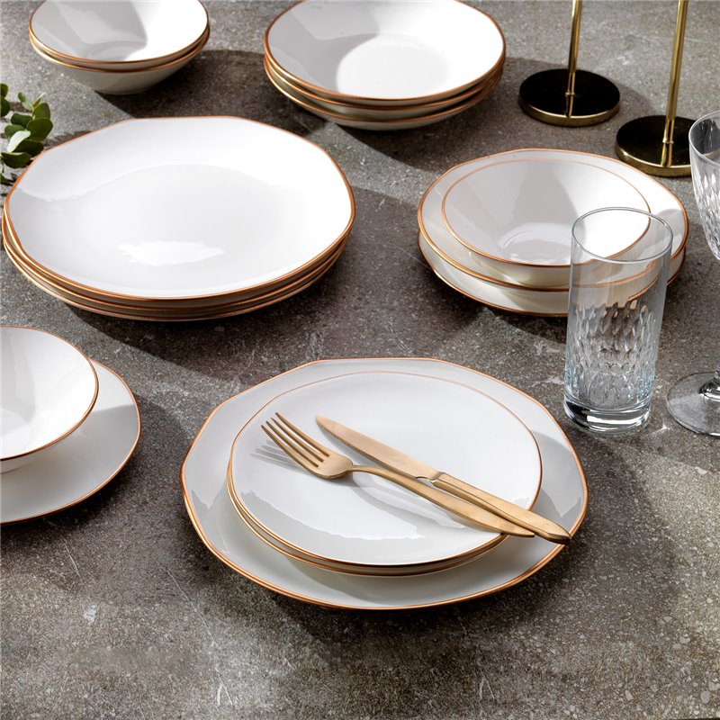 Schafer Mina Dinner Set-24 Pcs.-Bronze