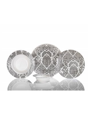 SCHAFER POSY DINNER SET-24 PCS.-GREY-02