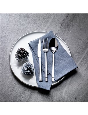 Schafer Twist Dinner Spoon -6 Pcs.-Grey | Enplus Home