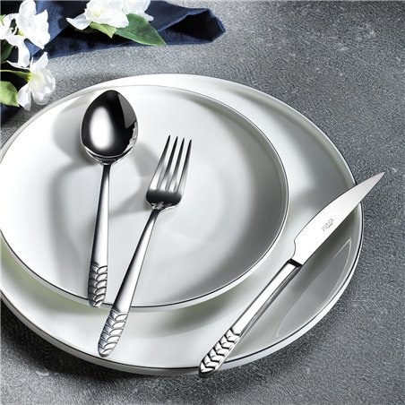 Schafer Twist Dinner Fork -6 Pcs.-Grey | Enplus Home