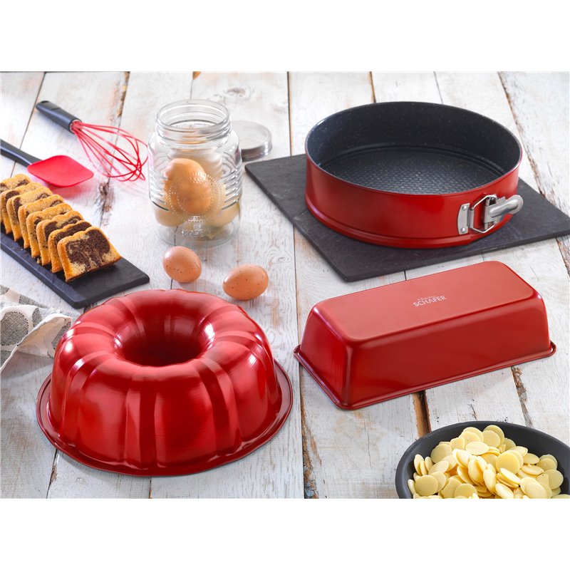 SCHAFER ARIANA CAKE MOLD SET-3 PRC.-RED