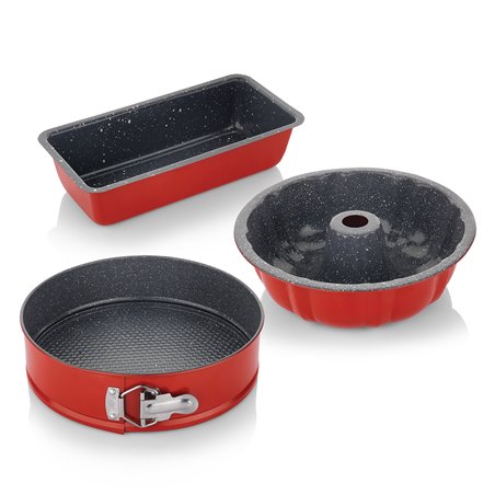 SCHAFER ARIANA CAKE MOLD SET-3 PRC.-RED