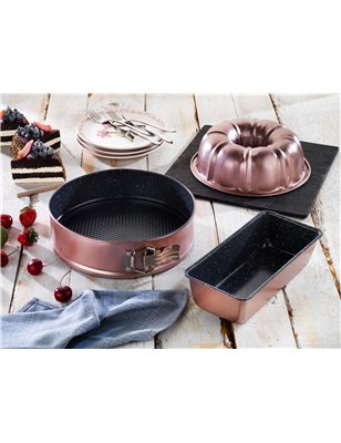 SCHAFER ARIANA CAKE MOLD SET-3 PCS.-ROSEGOLD