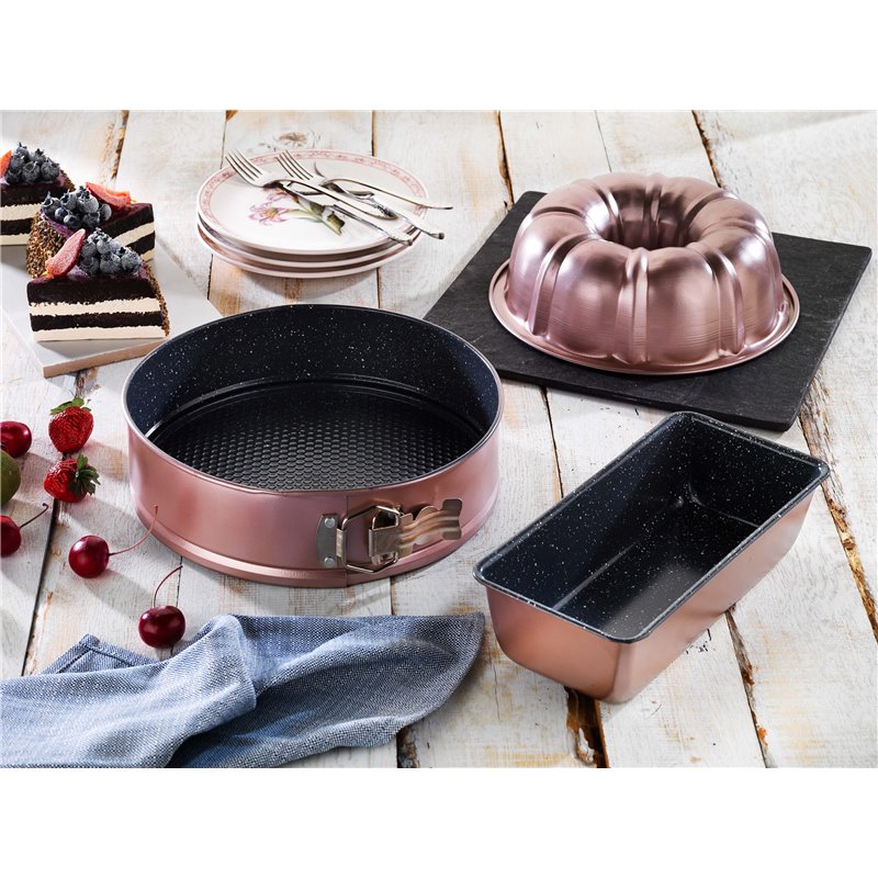 SCHAFER ARIANA CAKE MOLD SET-3 PCS.-ROSEGOLD