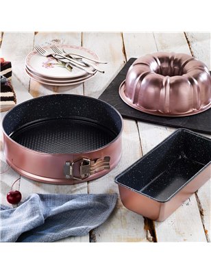 Schafer Ariana Cake Mold Set-3 Pcs.-Rosegold | Enplus Home