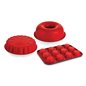 SCHAFER ARIANA FLORAL CAKE MOLD SET-3 PCS.-RED