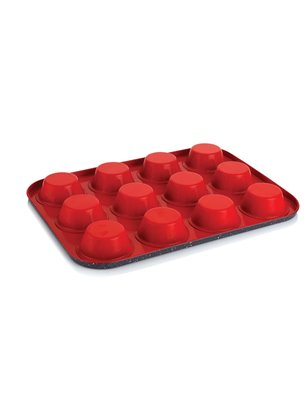 SCHAFER ARIANA FLORAL CAKE MOLD SET-3 PCS.-RED