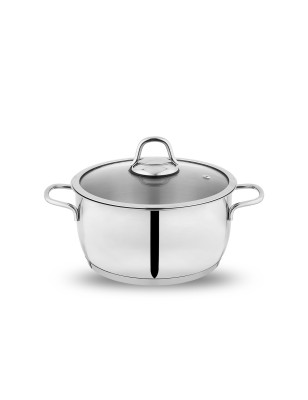 SCHAFER HELD STEEL POT-24 CM-2 PCS.-INOX