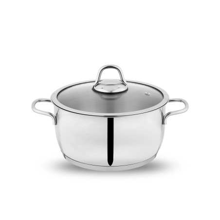 SCHAFER HELD STEEL POT-24 CM-2 PCS.-INOX