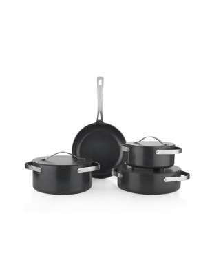 Schafer Dark Milard Non Stick Cookware Set - IND- 7 Pcs -Black