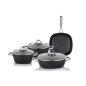 SCHAFER GASTRONOMIE MASTER GRANITE POT SET-7 PCS.-BLACK