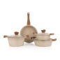 Schafer Tiara Aluminum Cast Pot Set 7 Pieces - Cream