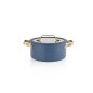 Schafer Sapphire 7 Pieces Ceramic Cookware Set-Blue/Gold