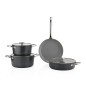 Schafer Gravita Ceramic Cookware Set 7 Pieces-Black