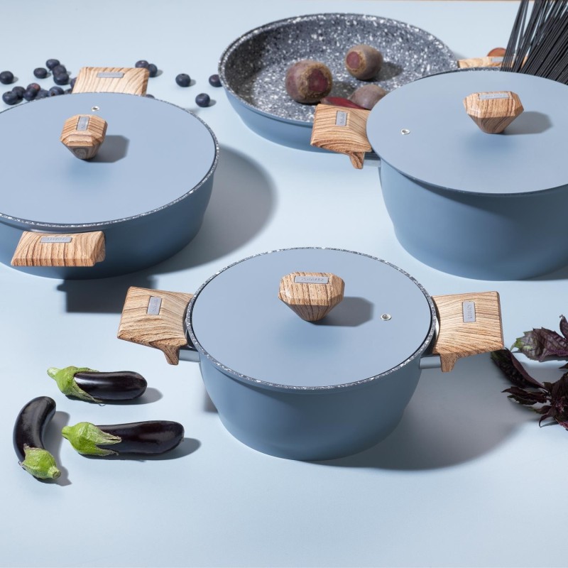 Schafer Toscana Cast Cookware Set 7 Pcs-Blue