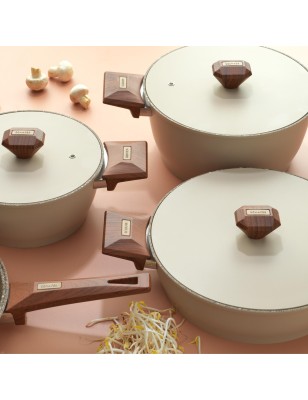 Schafer Toscana Cast Cookware Set 7 Pcs-Cream