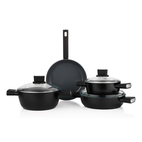 Schafer Titan Ceramic Cookware Set 7 Pieces-Black