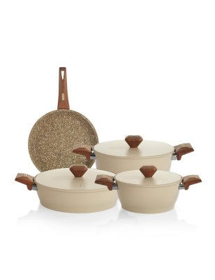 Schafer Toscana Cast Cookware Set 7 Pcs-Cream