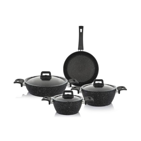 SCHAFER NEW STARK Cookware Set 7 Pieces. Black