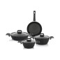 SCHAFER NEW STARK Cookware Set 7 Pieces. Black