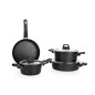 Schafer Black Stone Cookware Set 7 Pieces-Black