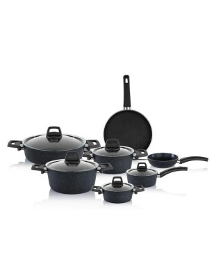 Schafer Dark Storm Y.Y. Cookware Set 12 Pcs - Black