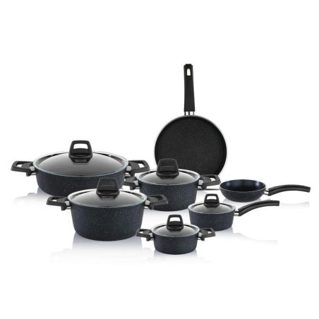 Schafer Dark Storm Y.Y. Cookware Set 12 Pcs - Black