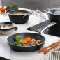 Schafer Night Sky Ceramic Cookware Set 7 Pieces-Black