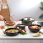 Schafer Matrix Cast Iron Cookware Set 8 Pieces-Black