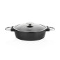 Schafer Black Mirror Cast Aluminum Cookware Set 7 Pieces-Black