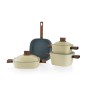 Schafer Challenger 7 Pieces Ceramic Cookware Set-Cream