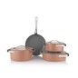 Schafer Moonlight Ceramic Cookware Set 7 Pieces-Rosegold